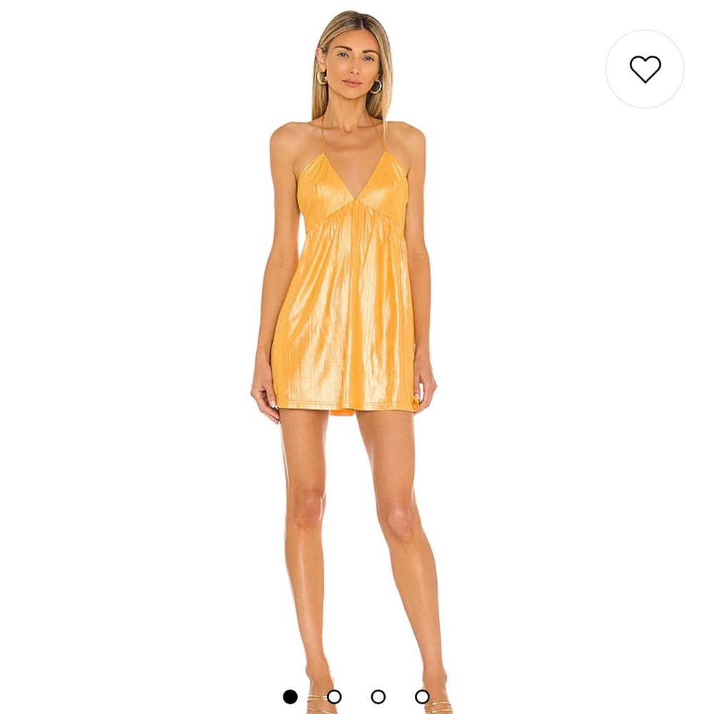 REVOLVE Shimmering Gold Mini Dress